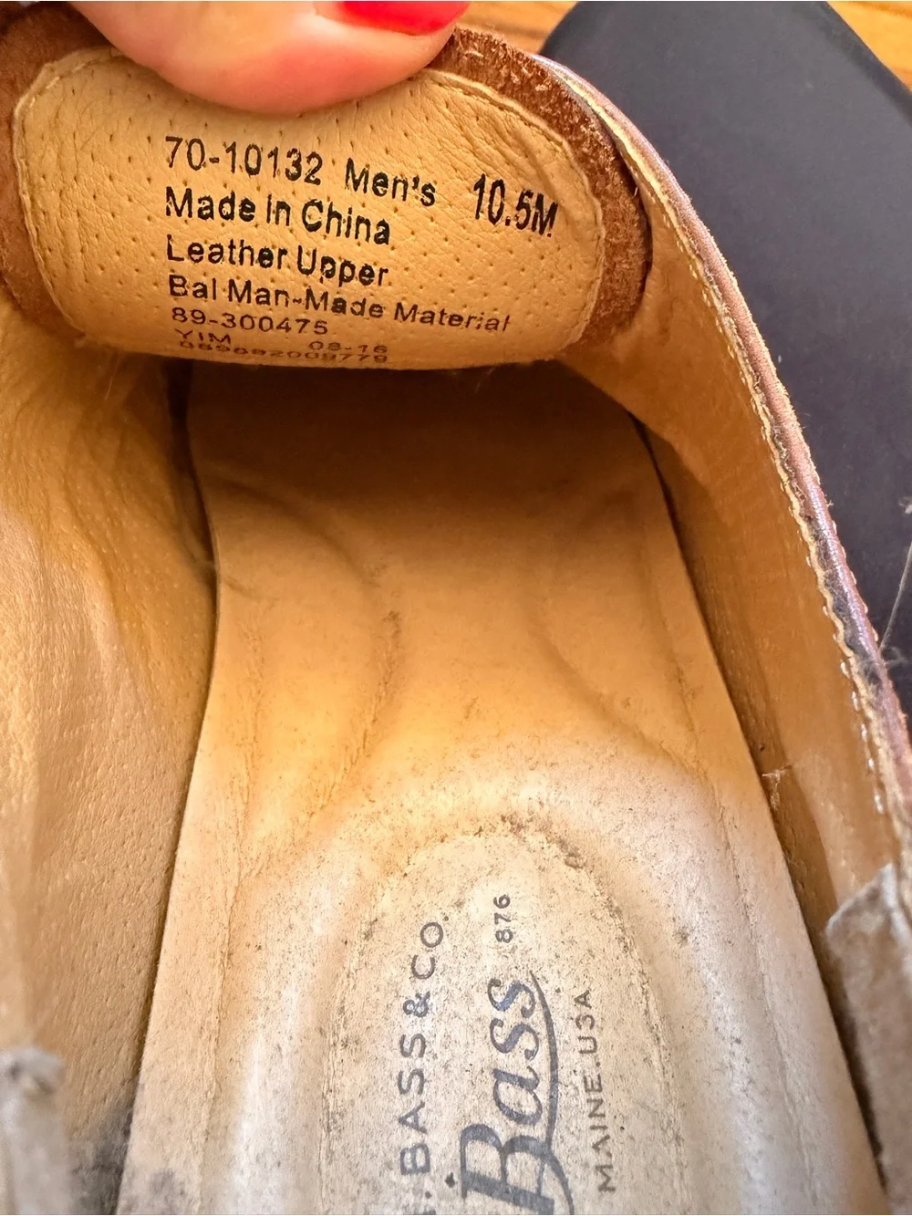G.H. Bass & Co. Brown Leather Cap-Toe Derby with Brogue Detailing